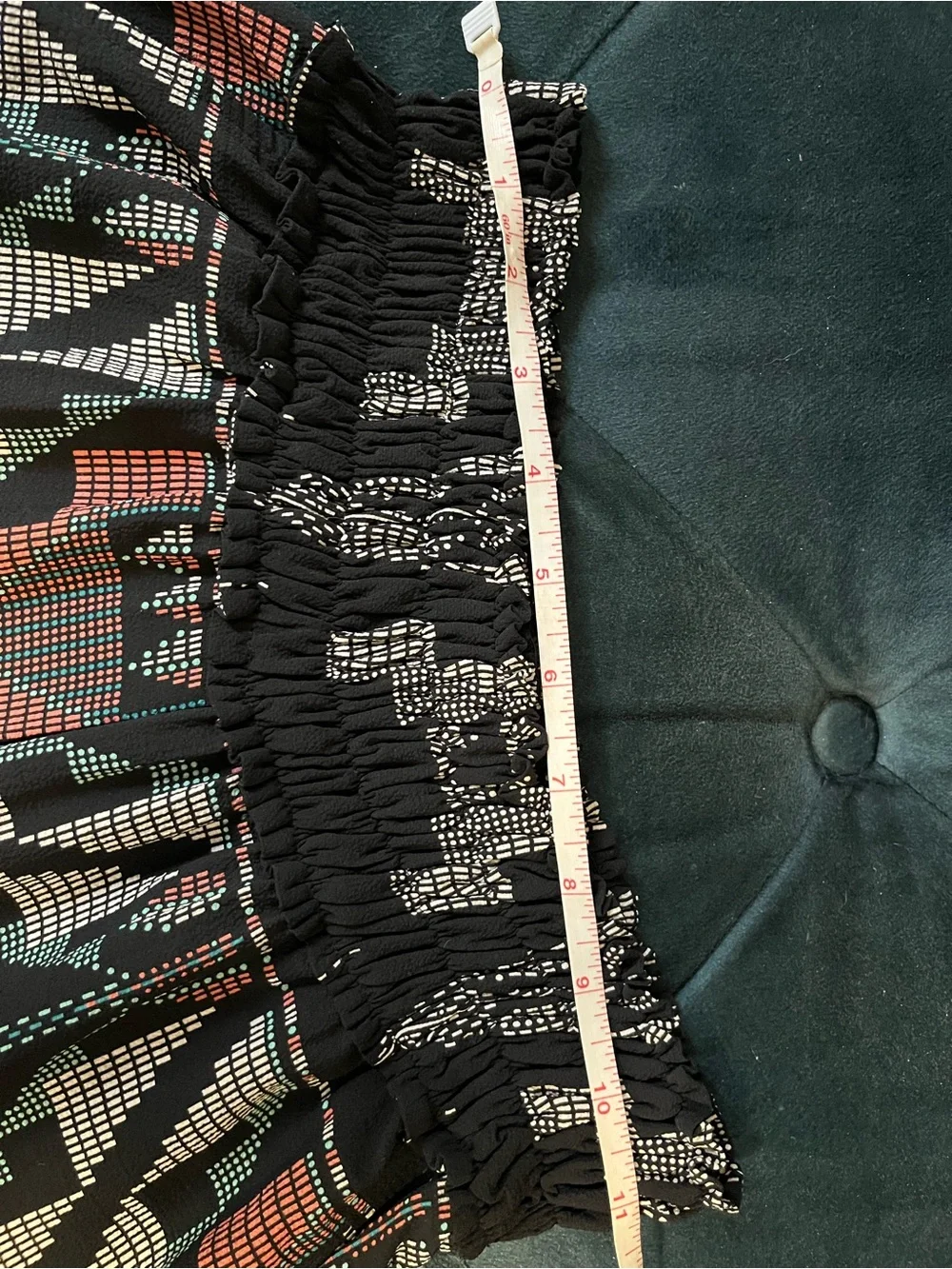 Black Aztec Print Elastic Waist Harem Pants